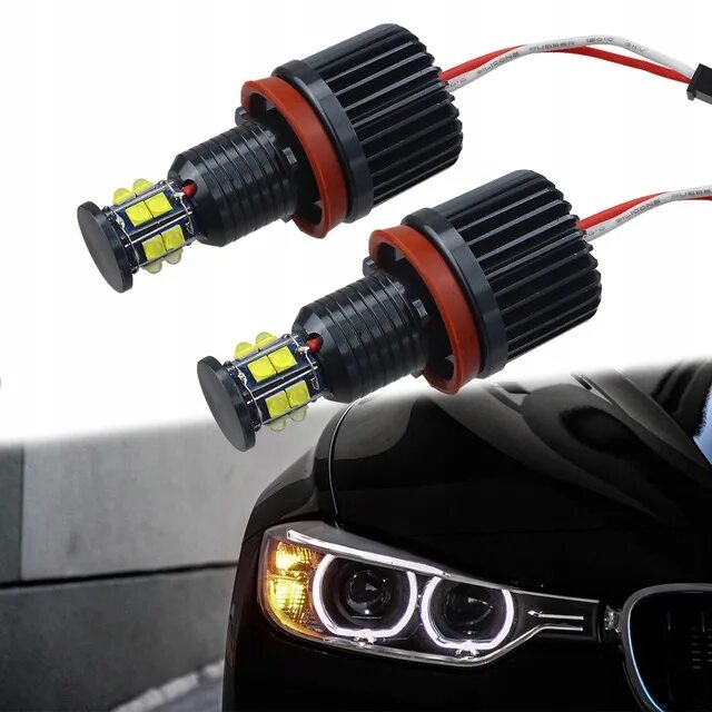 Лампочки ангельские глазки бмв. BMW e70 диодные лампы. H8 led в e71. BMW e60 h8 led. Led лампы в глазки BMW e60.