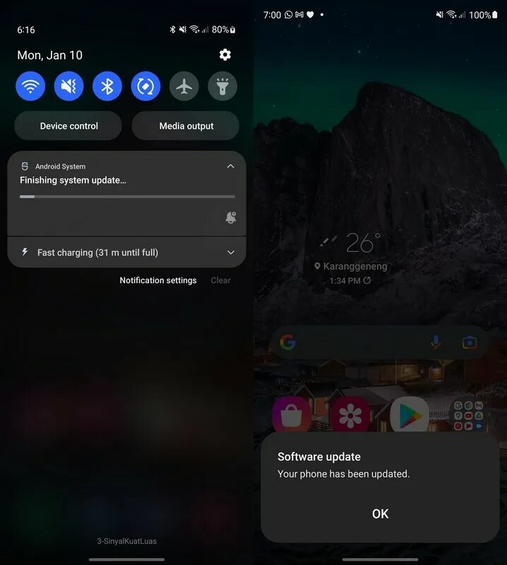 Что нового в one ui 6.1. System update. Android update System Finshing. Android System Finshing.