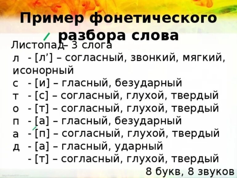 Фонетический разбор слова открытую. Фонетический разбор слова 2 класс примеры. фонетический разбор слова образец 1 класс. фонетический анализ слова пример. образец фонетического разбора слова 4 класс.