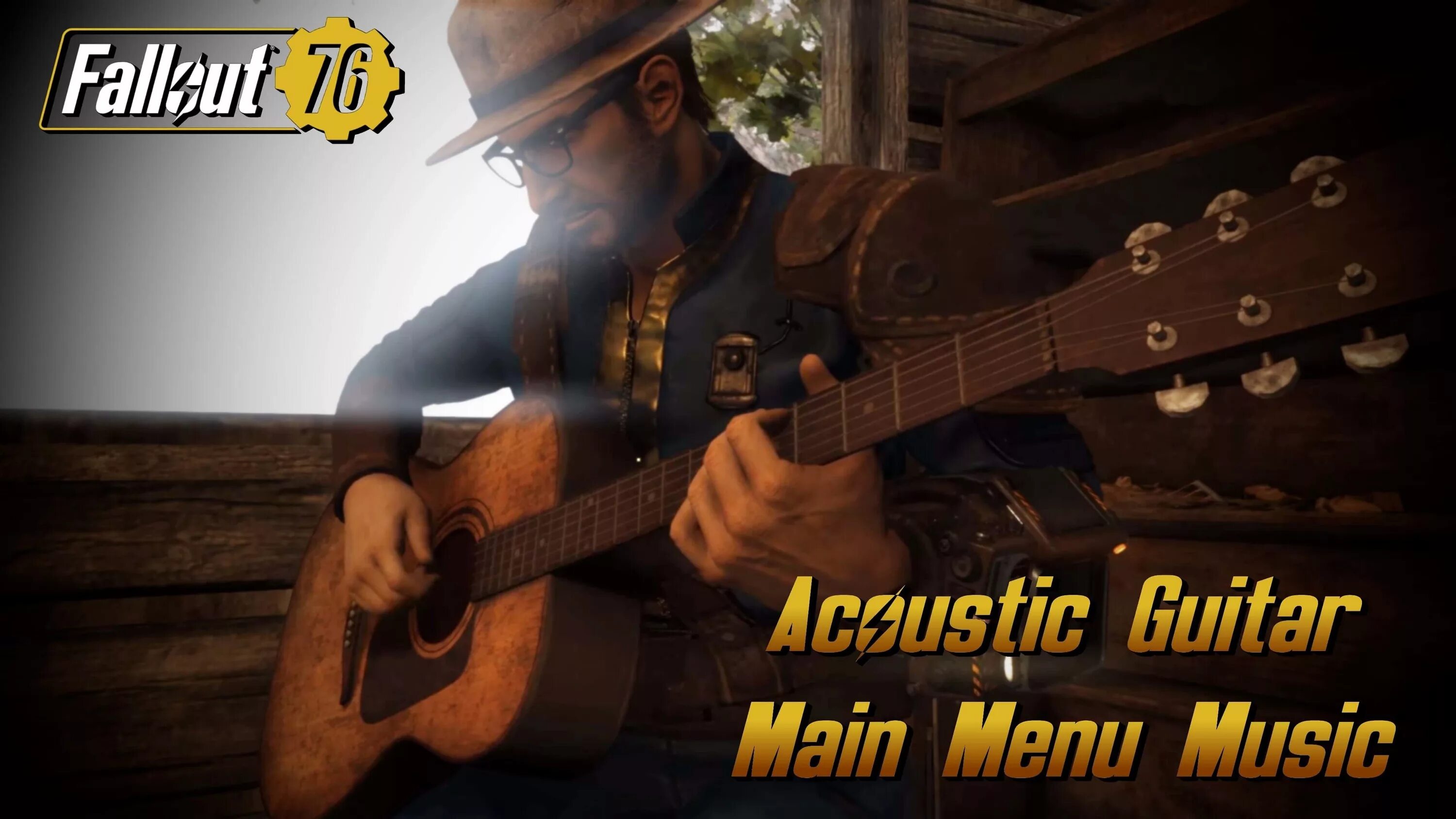 Fallout main theme. Фоллаут 4 гитара. fallout гитарист. гитара арт. fallout 76 гитара меч.