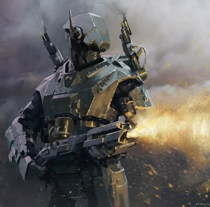 Sci fi robot. Sci fi огнемётчик. боевые роботы. фантастические боевые роботы. футуристические боевые роботы.