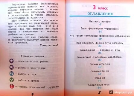 Физическая культура 3 4 классы