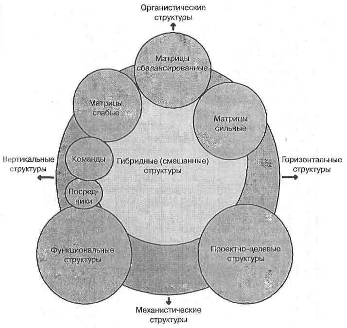 Слабая матрица сильная матрица. Гибридная организационная структура. Проектирование структуры управления. Сбалансированная матричная структура. Органистические структуры управления.