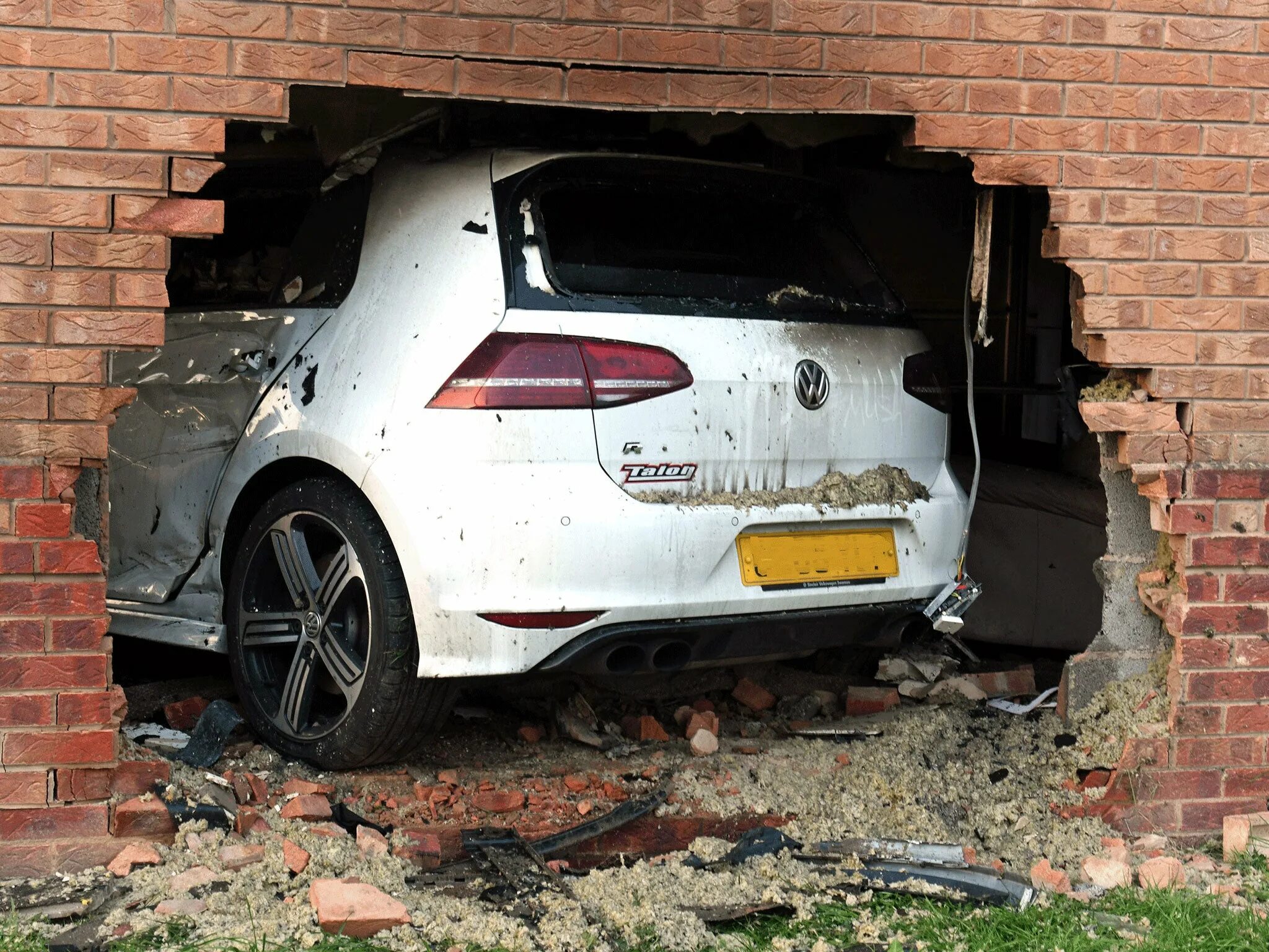 I crashed my car into the bridge