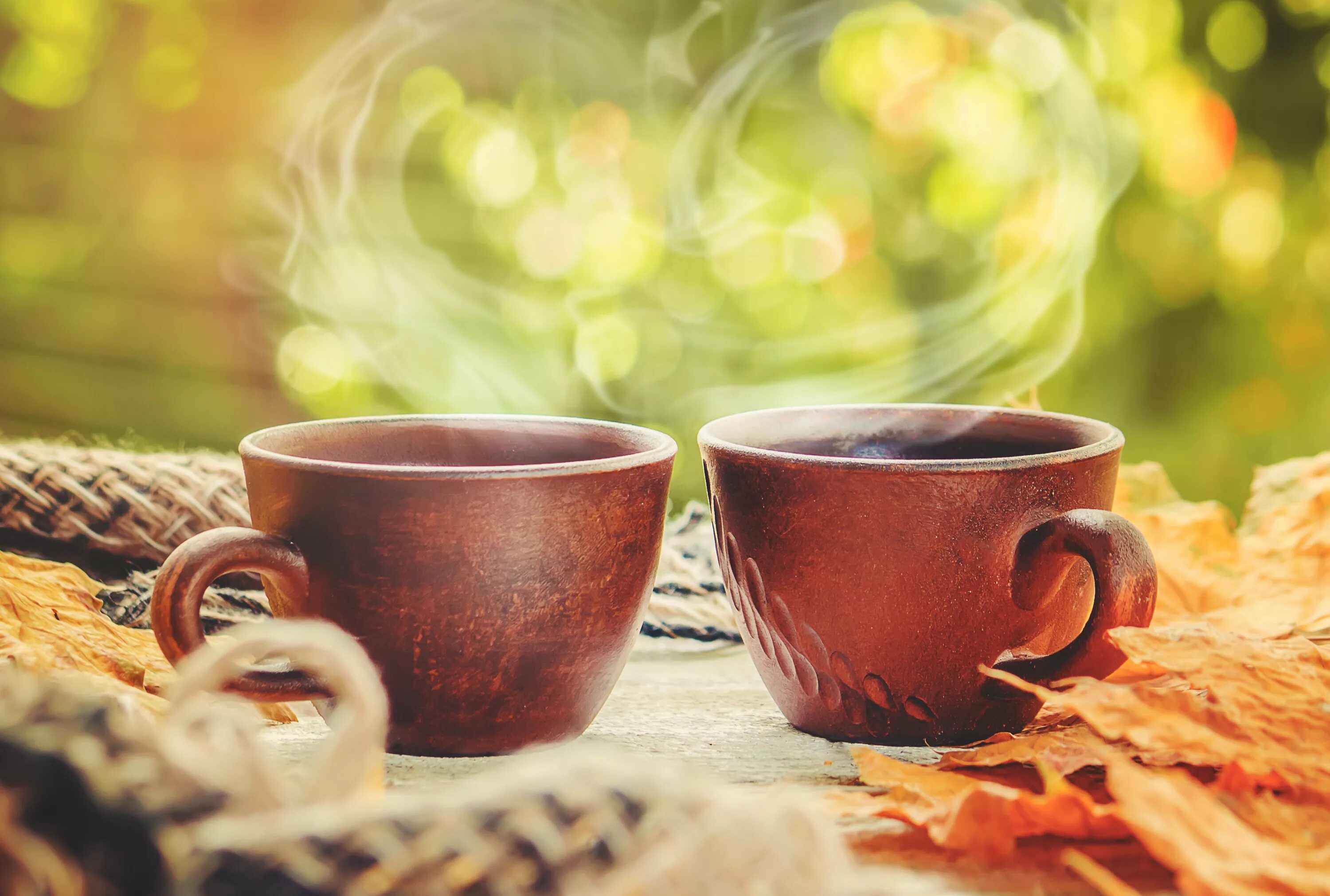 Осень горячий кофе. Осеннее чаепитие. Горячий чай. Красивая чашка с чаем. Чай на природе.