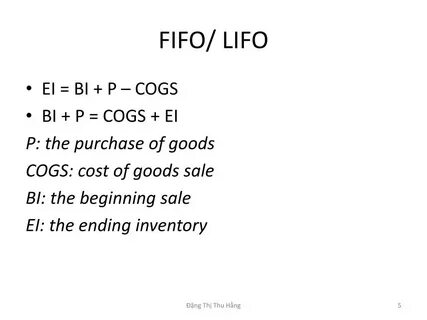 Fifo lifo