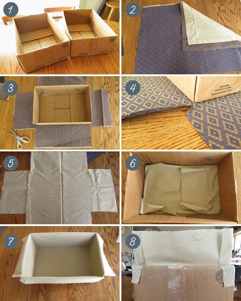 Обтянуть коробку. Картонная коробка обшитая тканью. Картонные коробки обшить тканью. Обклеить картонную коробку. Коробки обтянутые тканью.