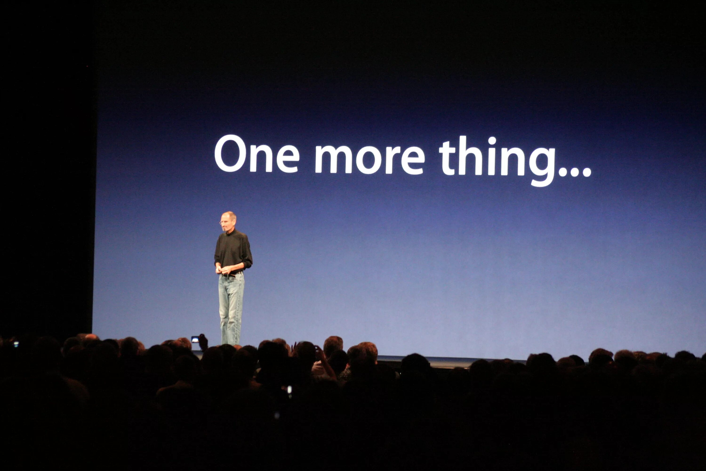 One more think. Стив Джобс one more thing. Презентация Apple Стив Джобс. Steve jobs one more thing. Презентации Стива Джобса зал.