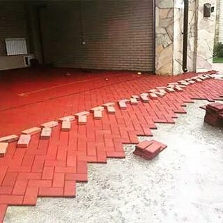 Тротуарная плитка в гараже