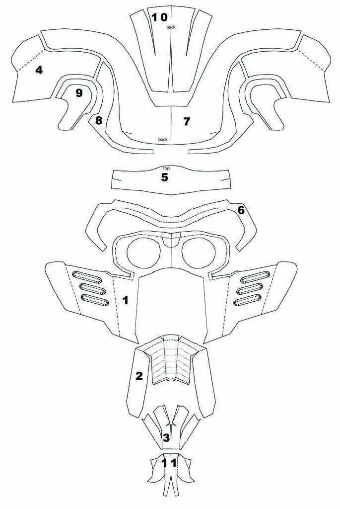 Схема маски из бумаги. Шлем звёздного лорда развёртка. Маска звездного лорда пепакура. Развертка маски. Чертеж маски.
