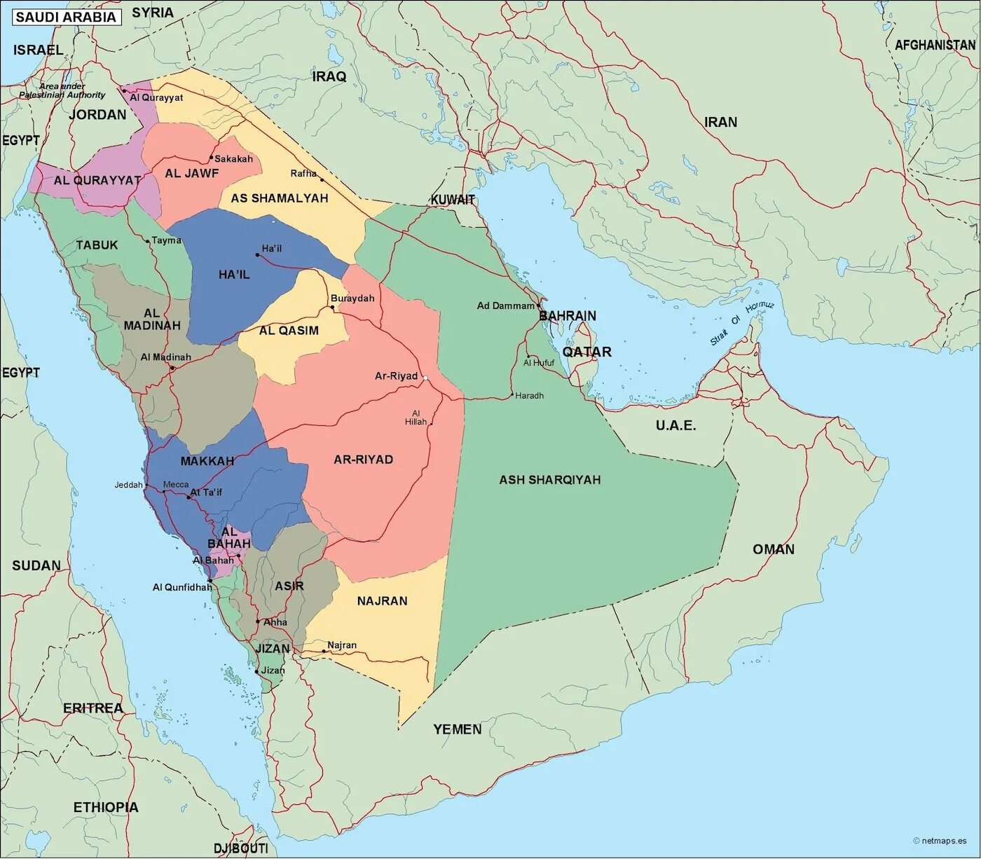 Административно-территориальное деление Саудовской Аравии. Саудовская Аравия на карте. Аравийский полуостров Саудовская Аравия. Сауд Аравия административное деление.