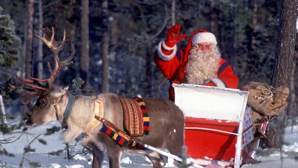Финский дед Мороз йоулупукки. Йоулупукки с оленями.
