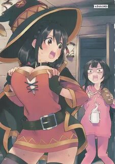 Yunyun wearing megumin's clothes konosuba know your meme