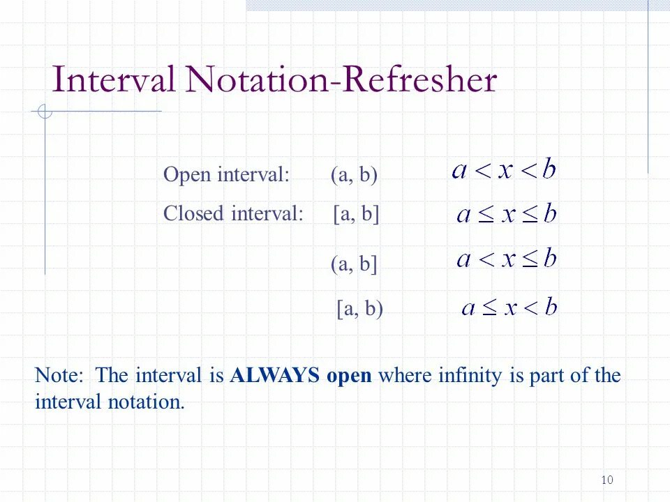 Select interval. Select interval