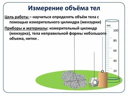 Элементы измерения объема