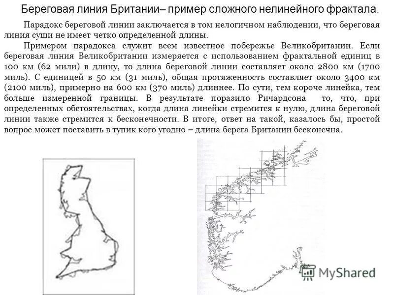 Составляющие береговой линии. Береговая линия Великобритании фрактал. Протяженность береговой линии Англии. Парадокс длины береговой линии. Длина береговой линии Великобритании.