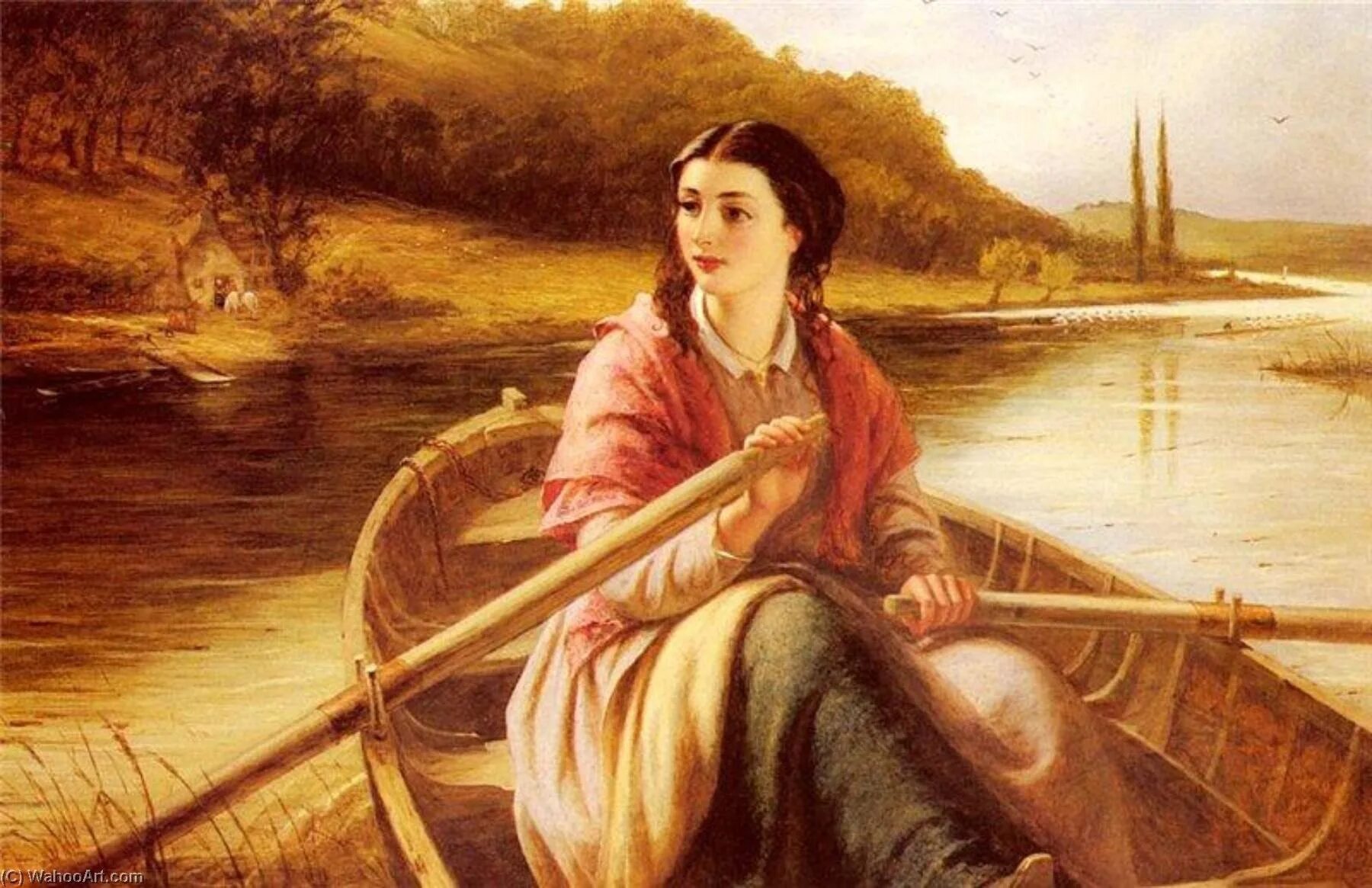 Английский художник Thomas Brooks (1818-1891). «Катание на лодках в Аржантее» Ренуар художник.