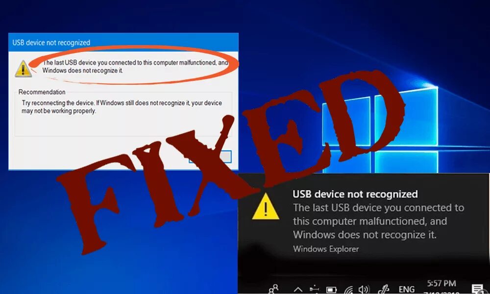 USB\device_descriptor_failure. Usb device error