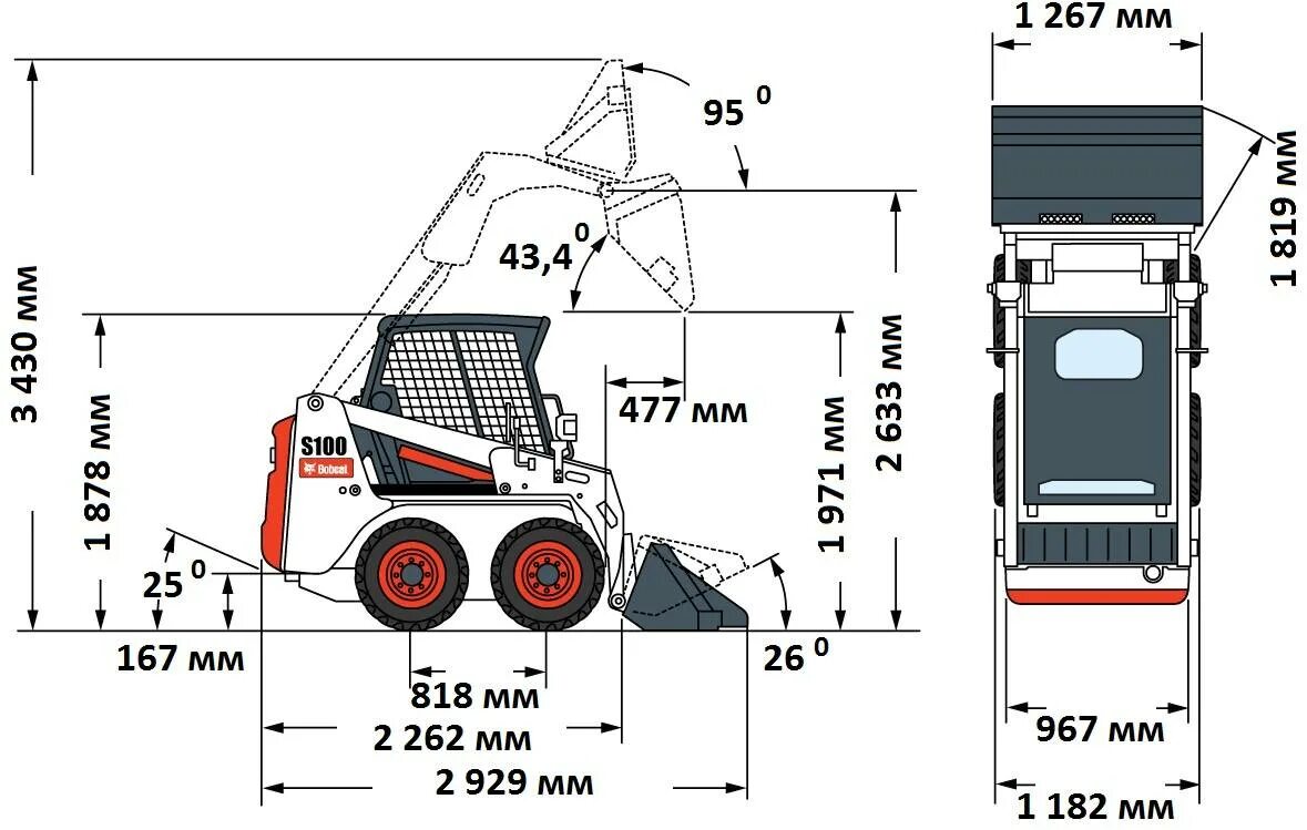 Bobcat вес. Погрузчик Bobcat s100. Мини-погрузчик Bobcat s530. Габариты погрузчика Бобкэт s100. Bobcat s100 чертеж.