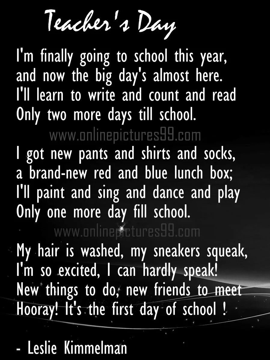 Teacher poem