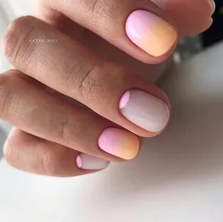 Пастельный маникюр на короткие ногти