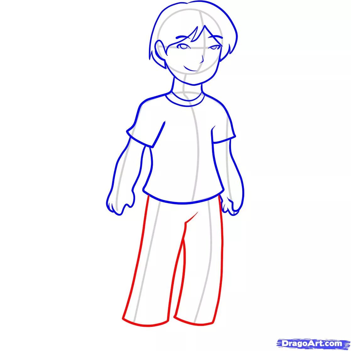 Рисунок человека для детей 10 лет
