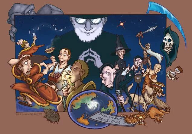 Как выглядит плоский мир Discworld map Discworld is a comedic fantasy book series by the... / myLot