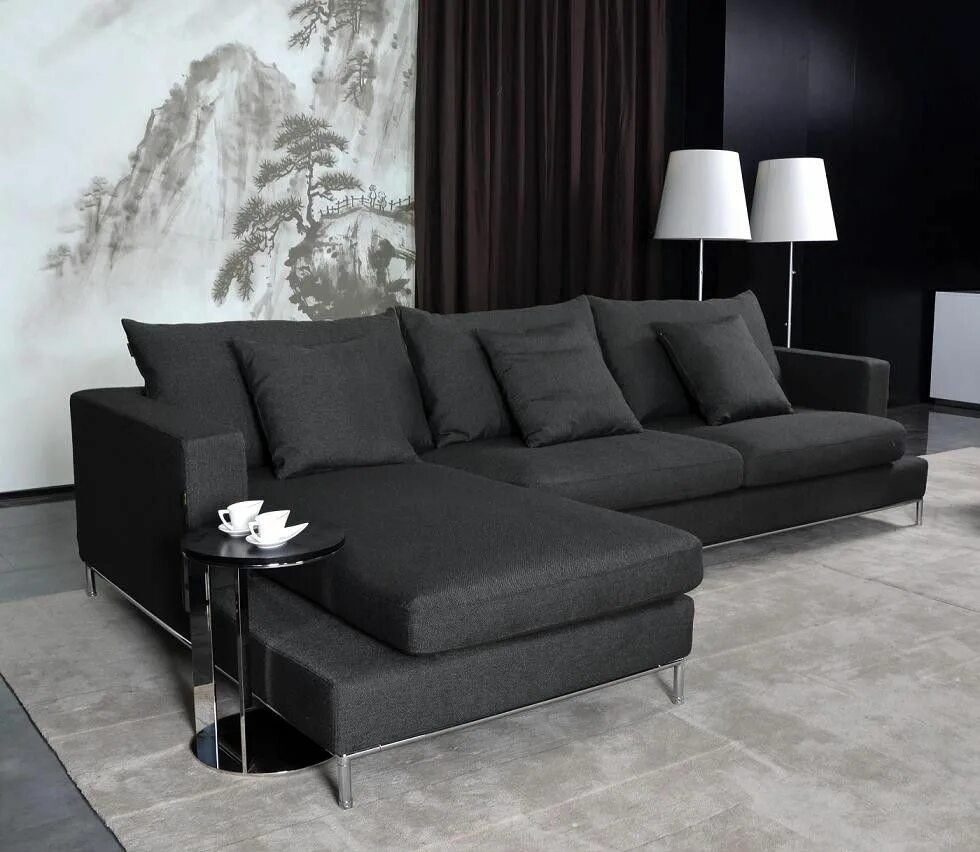 Диваны темного цвета в интерьере Дизайн гостиной с двумя диванами Luxury interior, Home decor, Furniture