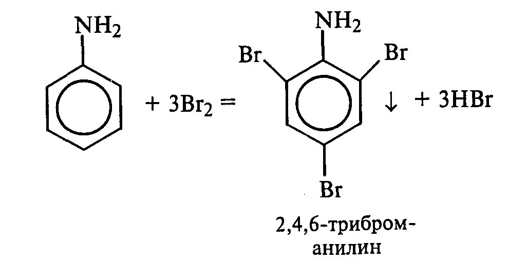 Реакция замещения br2. Анилин и бромная вода реакция. Анилин взаимодействие с бромной водой. Бромирование анилина реакция. Взаимодействие анилина с бромной водой.