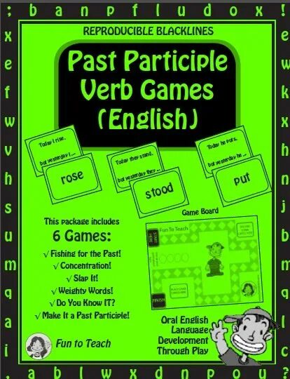 Английская грамматика игра. Participle Grammar game. Great verb game купить.