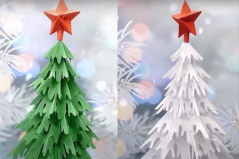 Новогодние елка из бумаги своими руками