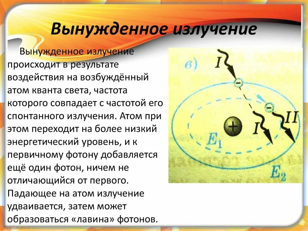 Излучение атома это. Вынужденное и вынуждающее излучение. Вынужденное излучение атомов. Как осуществляется излучение. Спонтанное и вынужденное излучение лазеры.