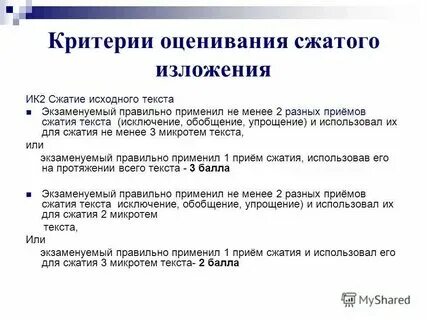 Сжатые изложения 2024 год