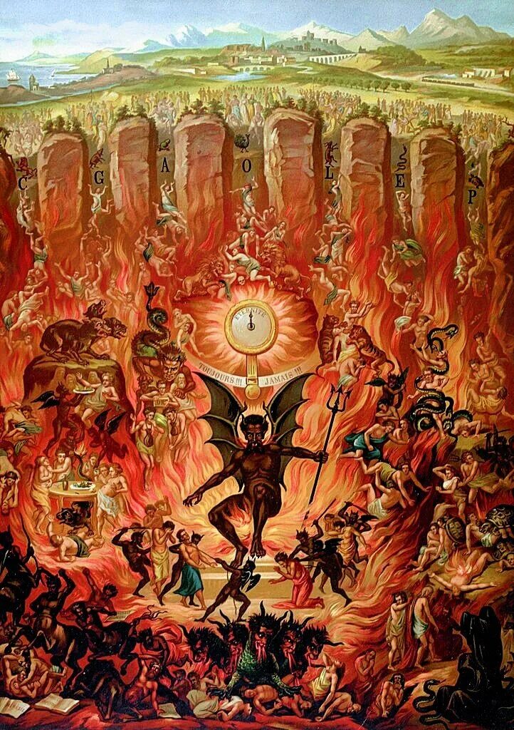 Рай грешников. Геенна Огненная в Данте. Огненная Геенна ад Библия. Геенна Огненная ад икона. Муки ада картина Есихидэ.