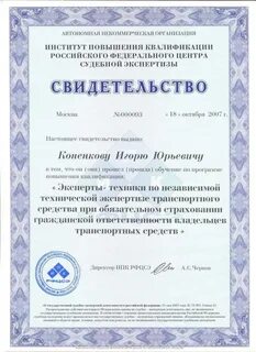 Эксперт техник оценщик