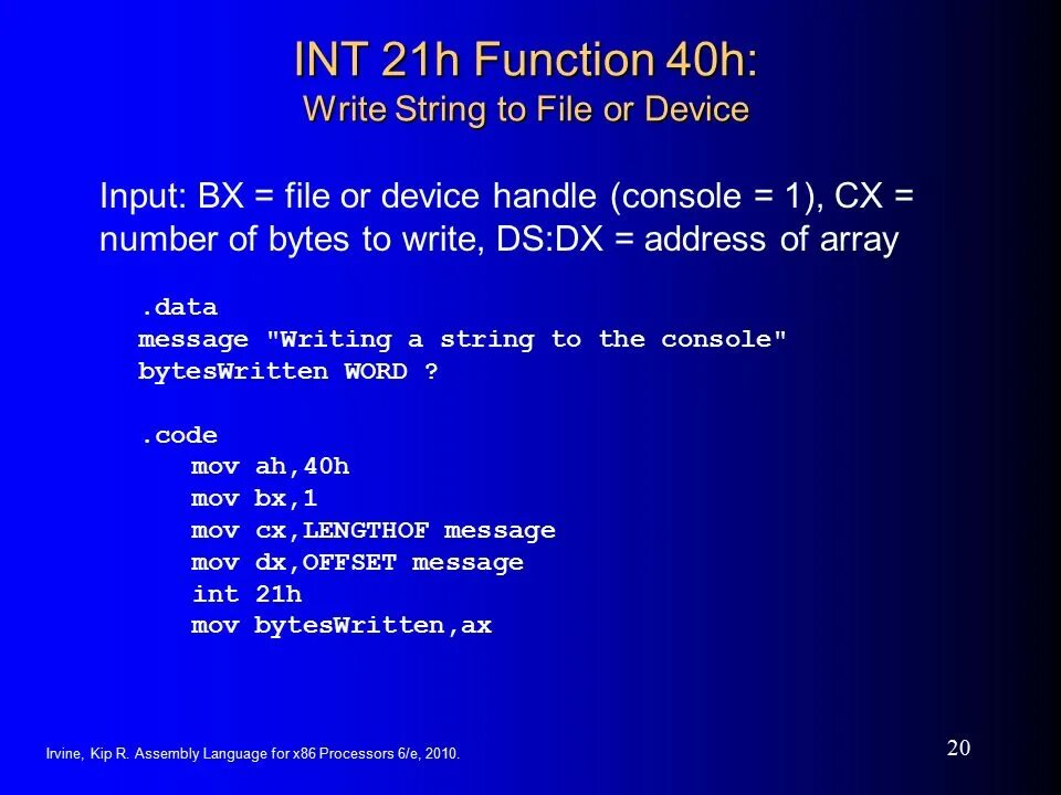 Функция int x. INT 21h ассемблер. Прерывание 21h dos. Прерывание INT 21h. Write(‘h=’,h).