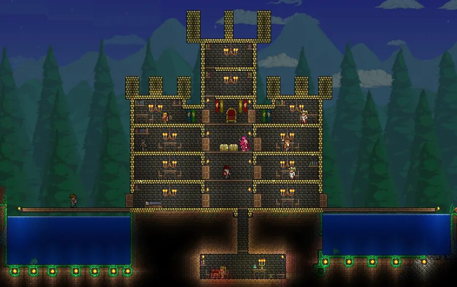 Terraria сборки. Замок дио террария. Мини замок террария. Террариан террария. Замок террария карта.