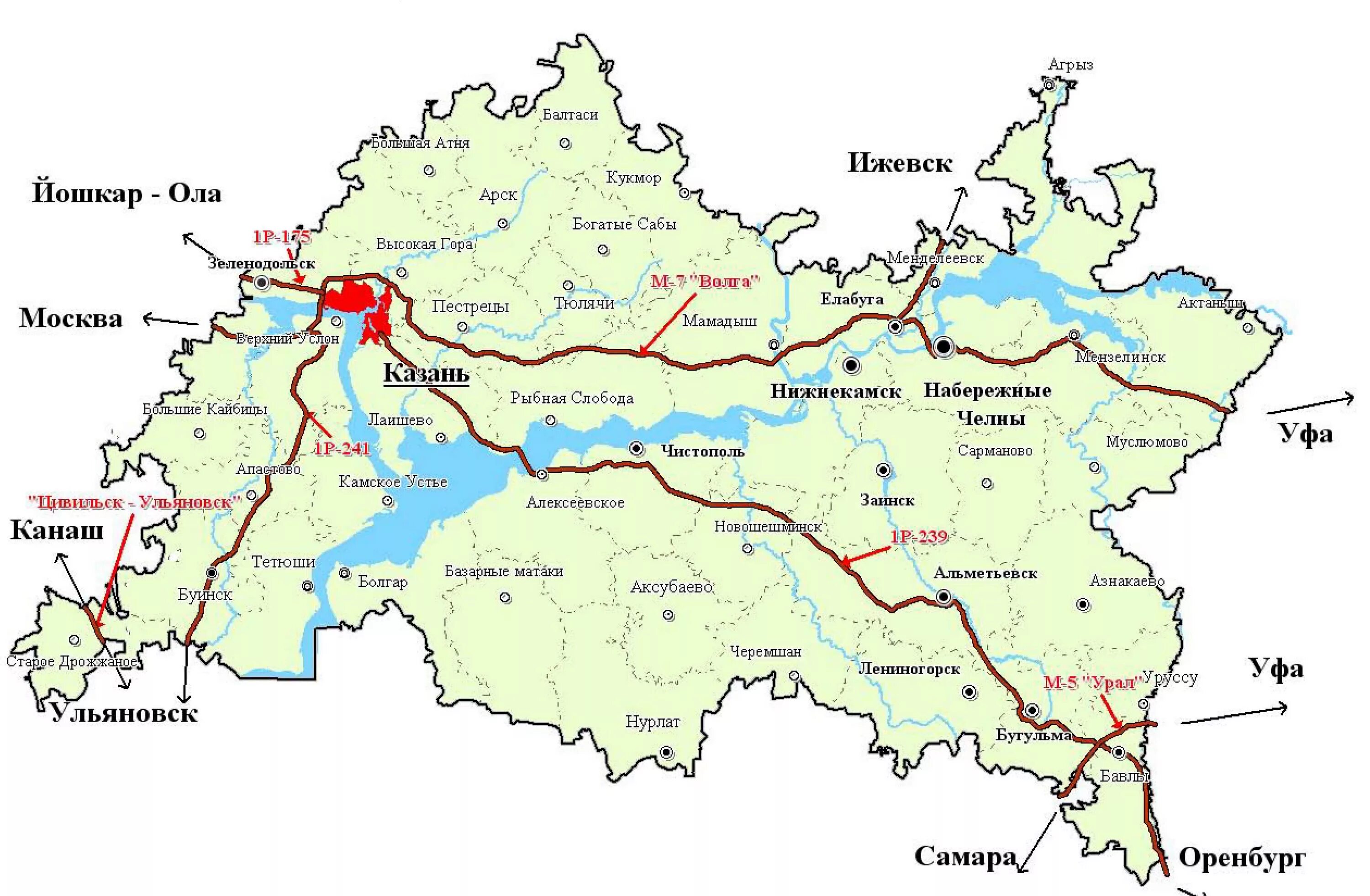 Карта республики татарстан с городами. Карта автодорог Республики Татарстан. Автомобильная карта Татарстана. Карта Татарстана автомобильных дорог. Карта дорог Татарстана автомобильных Татарстана.