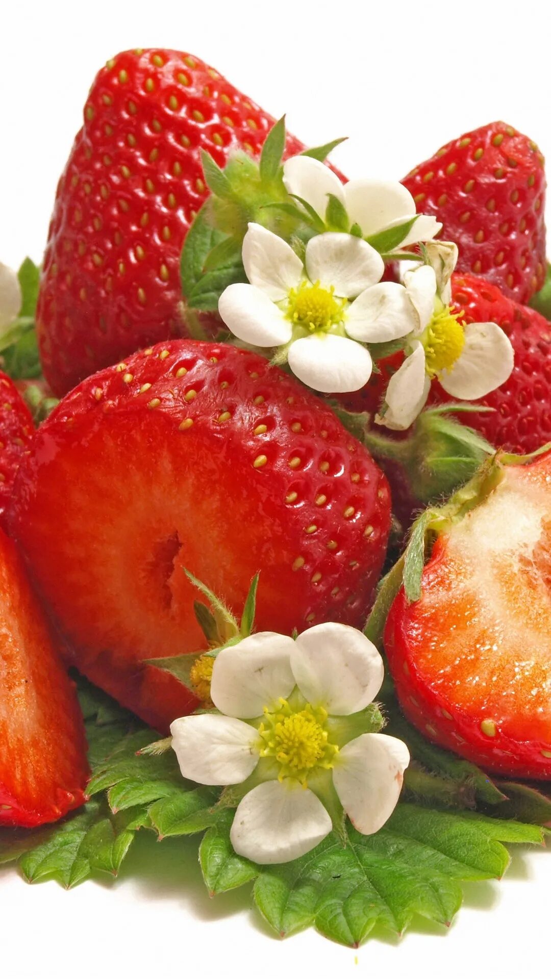 Strawberry flowers