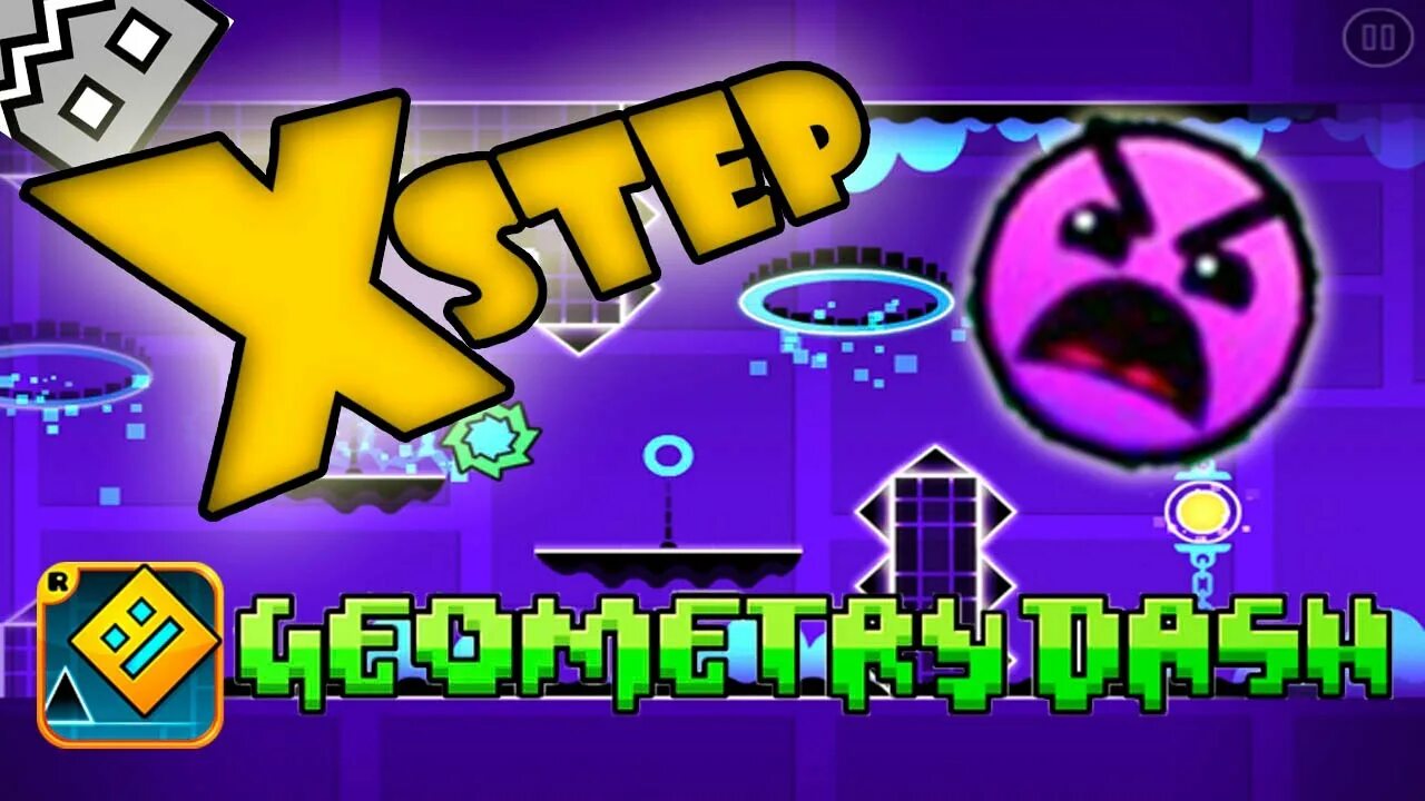 Как проходить игру geometry dash. Икс степ геометрия Даш. XSTEP геометрии Даш. Уровень XSTEP. XSTEP на 100% в ГД.