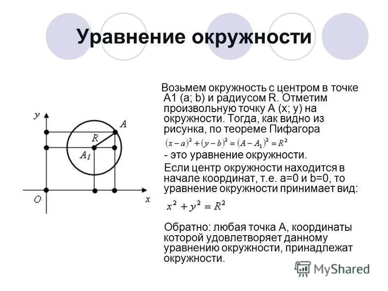 На окружности взяли. Уравнение окружности с центром в произвольной точке. Уравнение круга. Полярное уравнение окружности. Уравнение окружности с произвольным центром.