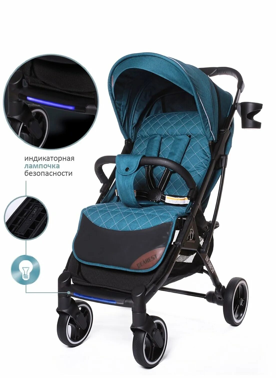 коляска dearest 818 plus black black.