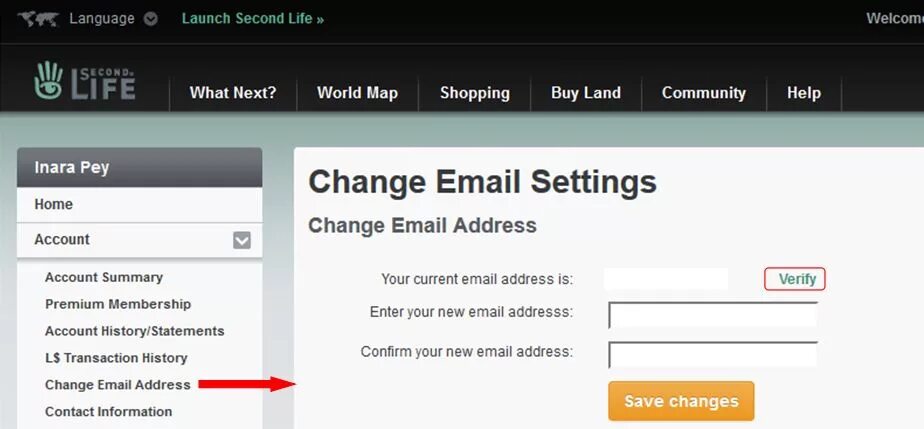 Почта Life. Электронная почта second Life. Life account. Current email address. Addresses being verified