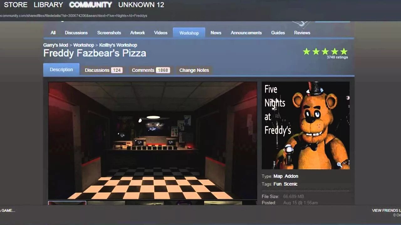 Скачай мод на фнаф 1 карту. Фредди фазбер пицца. Карта FNAF Garry's Mod. ФНАФ стим. Мод Фредди фазбер.