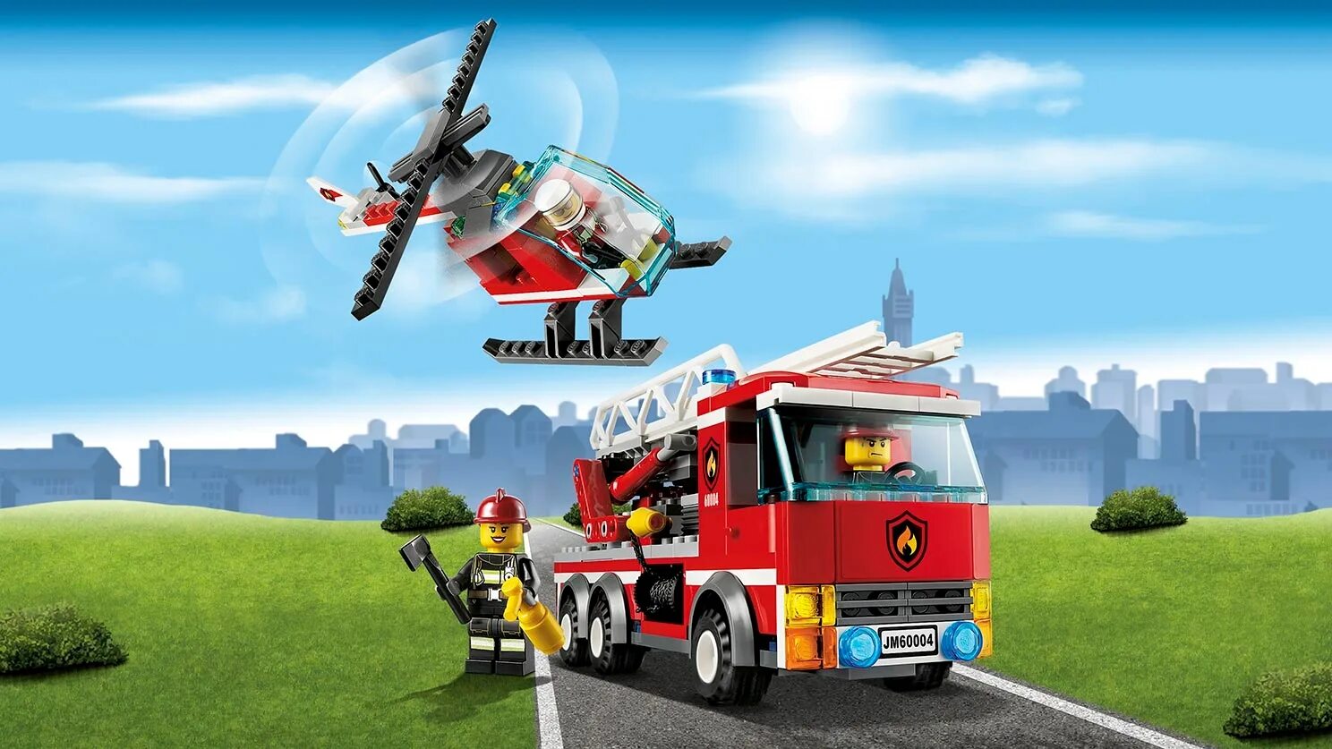 Сити пожарная. LEGO City 60004. Лего Сити 60004. LEGO City 60004 пожарная часть. LEGO 60004.