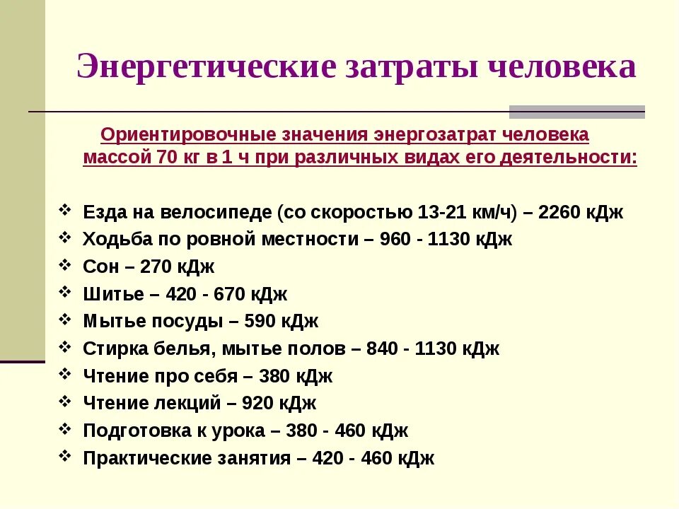 Энергетические затраты человека. Расход энергии человека. Энергозатраты организма человека. Виды энергетических затрат человека.