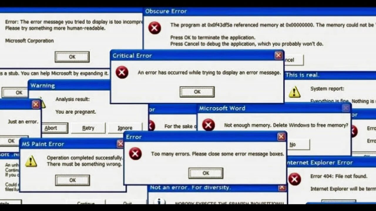 Message processing error. Ошибка виндовс. Error на компьютере. Ошибка на компе. Ошибка Windows XP.