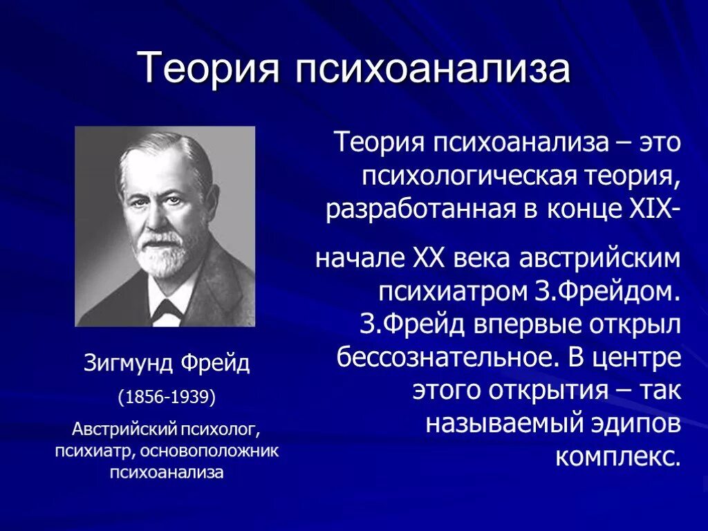 Теория личности в философии психоанализа 3.Фрейда. Философы психоанализа 20 века. Психоаналитическая теория это в психологии.