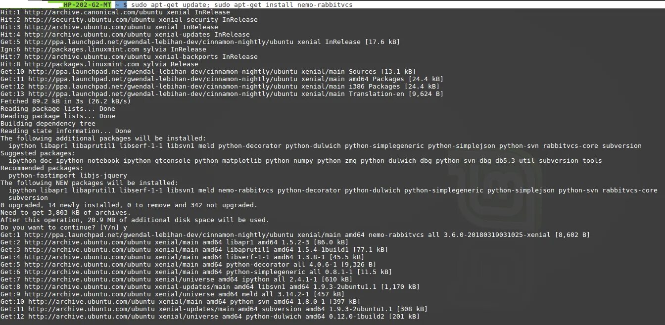 Apt линукс. Sudo Apt get. RABBITVCS Nemo. Sudo Apt-get update.