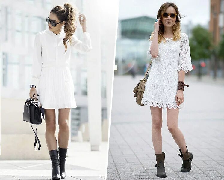 Белое платье с ботинками. Обувь под белое короткое платье. Обувь под короткое платье. Платье под белые ботинки. Белое короткое платье.